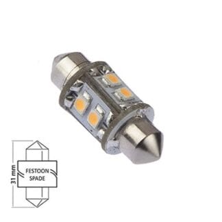 LED NauticLED spoolfattning varmvit 10-35V 0,8W 31mm