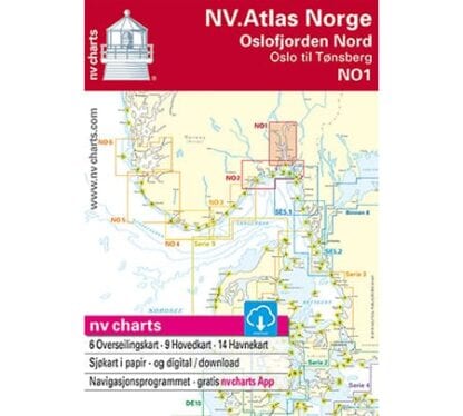 NV. Verlag båtsportkort Atlas serie NO1 utgåva 2018