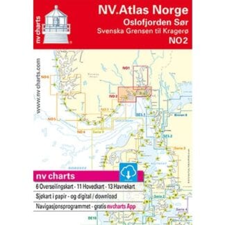 NV. Verlag båtsportkort Atlas serie NO2 utgåva 2018