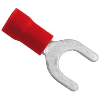 Gaffelkabelsko röd 3,7 mm 10-pack (kabelarea 0,75 - 1,5 mm²)