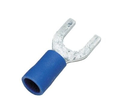 Gaffelkabelsko blå 4,3 mm 10-pack (kabelarea 1,5 - 2,5 mm²)