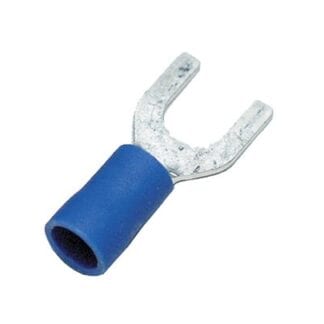 Gaffelkabelsko blå 5,3 mm 10-pack (kabelarea 1,5 - 2,5 mm²)