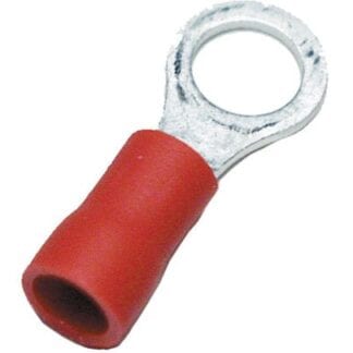 Ringkabelsko röd M4 10-pack (kabelarea 0,75 - 1,5 mm²)