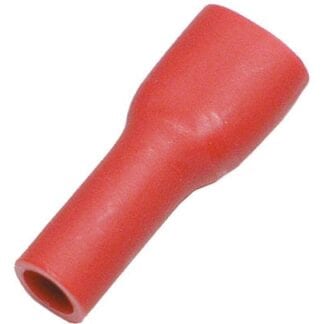 Flatstiftshylsa isolerad röd 10-pack (kabelarea 0,75 - 1,5 mm²)